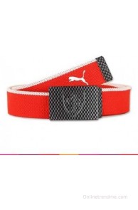 Puma Men, Women Belt(Rosso Corsa-White)